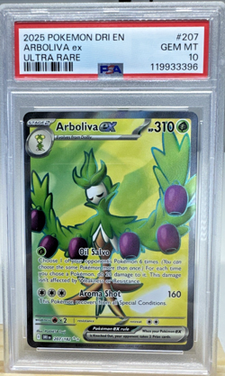 Arboliva ex PSA 10 – 207/182 Ultra Rare DRI Destined Rivals Pokemon Card GEM MIN - Image 1
