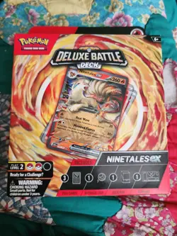 Pokemon Deluxe Battle Deck Ninetales ex 60-Card Deck w/ Foil, Coin, Box, Playmat - Image 1