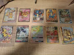 10 Pokemon Card Lot Kingdra. Steelix. Lucario, Pikachu, Iono, Daschbun - Image 1