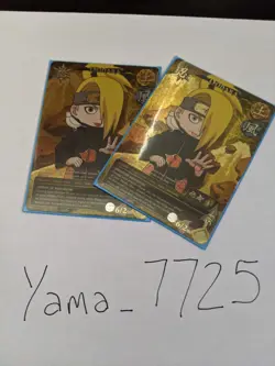 NARUTO CCG TCG DEIDARA SUPER RARE CHIBI CARD - Image 1