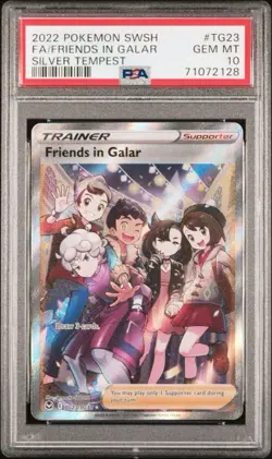 Pokemon SWSH Silver Tempest TG23 Full Art Friends in Galar PSA 10 Card GEM MINT! - Image 1