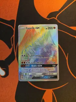 Zygarde GX 136/131 Pokemon TCG Secret Sm-Forbidden Light Rainbow Rare Holo Card - Image 1