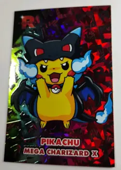 Pikachu Mega Charizard X Poncho Rainbow Holo Pokemon Rocket Card Database - Image 3