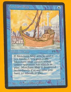 MTG MERCHANT SHIP Arabian Nights (OldManMTG 007-186) - Image 1