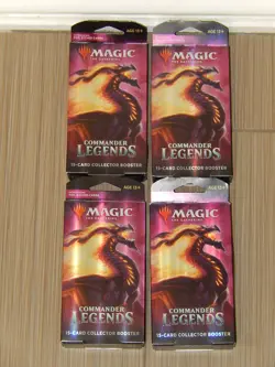 Magic The Gathering 4X Commander Legends Collector Boosters Pack Seal NEW MINT! - Image 1