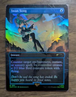 MTG Swan Song (1591) Rainbow Foil Hatsune Miku Secret Lair Drop NM - Image 1