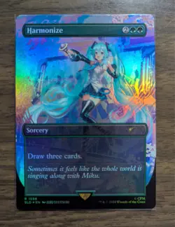MTG Harmonize Rainbow Foil from Hatsune Miku Secret Lair Drop NM - Image 1