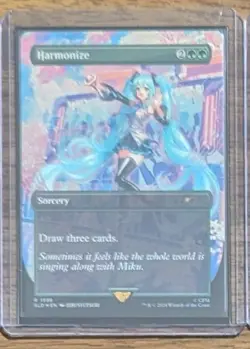 MTG Harmonize Rainbow Foil from Hatsune Miku Secret Lair Drop NM - Image 2