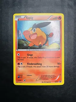 Pokemon TCG Single Card Tepig Cosmos (swirl!) Holo Promo BW07 Black & White 2011 - Image 1