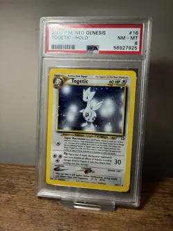 Pokemon 2000 Neo Genesis Togetic Holo PSA 8 16/111 Holo Rare Unlimited - Image 3