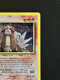 Entei 6/64 Holo Neo Revelation Pokemon - Image 3