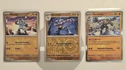 Pokemon 151 Reverse Holo Machop, Machoke, And Holo Machamp Full Evolution Set... - Image 1
