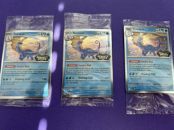 POKEMON AURORUS PERFECT ORDER PROMO STAMPED RARE SEALED LOT OF 3 - Image 1