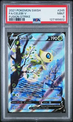 Pokemon Celebi V Alt Art Fusion Strike 245/264 PSA 9 Mint - Image 1