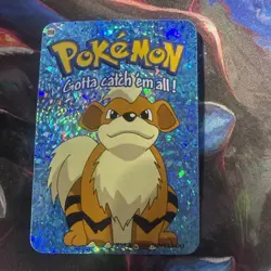 Pokemon 151 Vintage Pocket Monsters HOLO Prism Sticker 2000 Nintendo Growlithe - Image 1