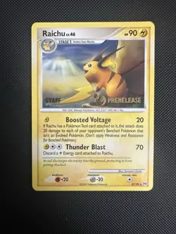 Pokemon Raichu 27/99 Arceus Prerelease STAFF Promo Lightly Played! - Image 1
