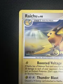Pokemon Raichu 27/99 Arceus Prerelease STAFF Promo Lightly Played! - Image 2