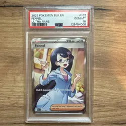 2025 POKEMON BLK EN-BLACK BOLT ULTRA RARE #162 FENNEL PSA 10 - Image 1