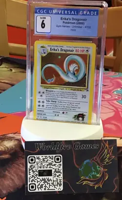 Erika's Dragonair 4/132 Gym Heroes Unlimited Holo CGC 6 Ex/NM Pokemon TCG - Image 1