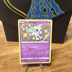 Galarian Ponyta SV047/SV122 Rare Shiny Shining Fates Shiny Vault Pokemon Holo NM - Image 1