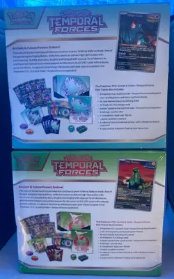 Temporal Forces Pokemon ETB Elite Trainer Box Set Walking Wake & Iron Leaves - Image 2