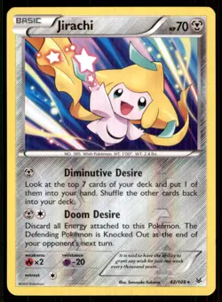 2015 XY - Roaring Skies Reverse Foil Jirachi Basic/Rare Holo #42 - Image 1