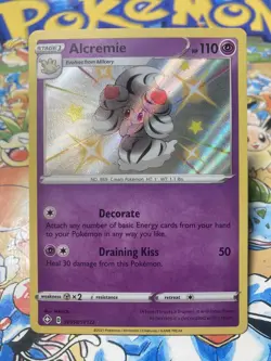 Pokemon TCG Alcremie Shining Fates SV058/SV122 Holo Shiny Holo Rare - Image 1