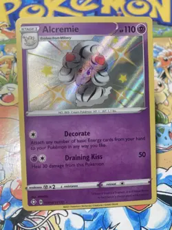 Pokemon TCG Alcremie Shining Fates SV058/SV122 Holo Shiny Holo Rare - Image 2
