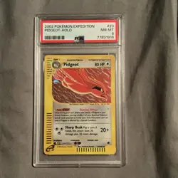 Pokemon Pidgeot Holo Rare Expedition 23/165 Stage 2 80 HP PSA 8 2002 - Image 1