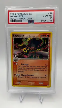 2006 Pokemon Rayquaza EX Holon Phantoms #26 PSA 10 - Image 1