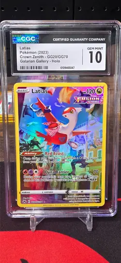Pokemon CGC 10 Gem Mint Latias GG20/70 Crown Zenith Ultra Rare Holo - Image 1