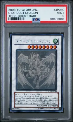 Yugioh Stardust Dragon Ghost Rare Japanese Duelist Genesis TDGS-JP040 PSA 9 Mint - Image 1