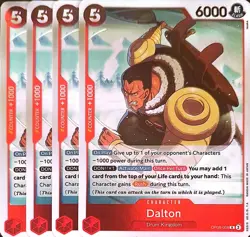 One Piece TCG - 4er Playset - OP08-008 Dalton R/EN/NM - Image 1