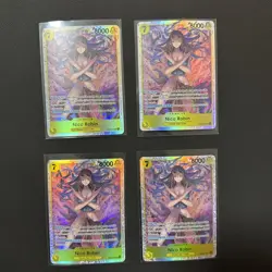 One Piece TCG Nico Robin SR Eb03-055 X4 Playset Near Mint English - Image 1