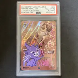 2024 Disney Lorcana Enchanted Azurite Sea 209 Yzma Enchanted Psa 10 Auto 10 - Image 1