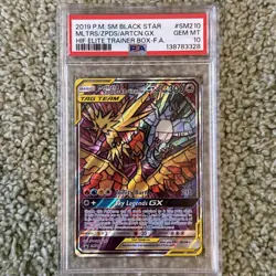 2019 Pokemon Moltres Zapdos Articuno GX SM210 PSA 10 Sun & Moon Promo - Image 1
