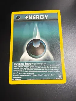 DARKNESS ENERGY 104/111 RARE NEO GENESIS POKEMON HEAVILY PLAYED UNLIMITED - Image 1