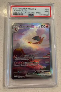 Pokemon Charizard ex 199/165 Scarlet & Violet 151 PSA 9 Mint MEW EN - Image 1