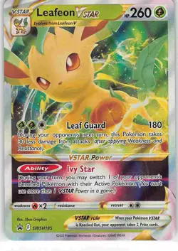 Leafeon VSTAR SWSH195 Promo SWSH Black Star Pokemon NM - Image 1