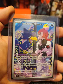 Team Rocket's Murkrow 200/182 Illustration Rare Destined Rivals Pokemon 2025 - Image 1