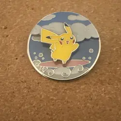 Pokemon Celebrations Flying and Surfing Pikachu Pin 25th Anniversary - Image 1