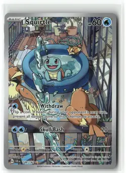 Pokemon TCG Stellar Crown #148/142 Squirtle Illustration Rare - Image 1