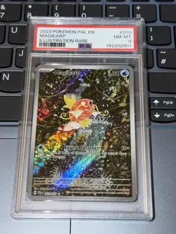 Pokemon TCG Magikarp Paldea Evolved 203/193 Illustration Rare PSA 8 NM/MT - Image 1