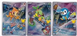 Pokemon 1st Partner Illustration Collections Gen 4 Turtwig Chimchar Piplup #1 - Image 1