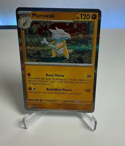 NM Marowak 105/165 Holo Rare English Scarlet & Violet 151 Pokemon 2023 - Image 1