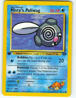 Misty's Poliwag - 1st Edition - 89/132 Gym Challenge - Pokemon TCG - 2000 - Image 1