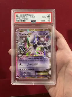 Pokemon XY Evolutions Mewtwo EX 52/108 Ultra Rare Holo Foil PSA 10 GEM MINT - Image 3