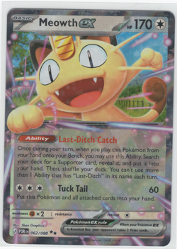 Meowth EX ME: Perfect Order 62/88 Double Rare Pokemon TCG - Image 1