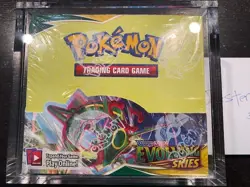 Pokemon TCG Evolving Skies Booster Factory Sealed with Acrylic Case - Image 2