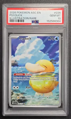 2026 POKEMON ASC EN-ASCENDED HEROES ILLUSTRATION RARE #226 PSYDUCK PSA 10 - Image 1